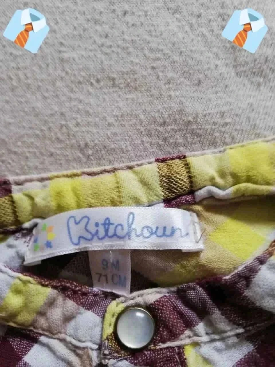 Kitchoun Camisa de bebê de mangas curtas 6-9 meses (68 cm) Muito bom estado - verão multicolor – photo 3